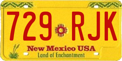 NM license plate 729RJK