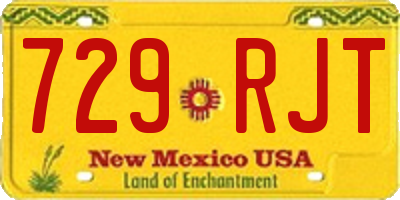 NM license plate 729RJT