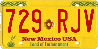 NM license plate 729RJV
