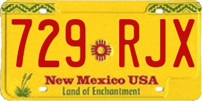 NM license plate 729RJX