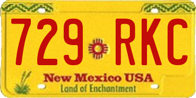 NM license plate 729RKC
