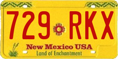 NM license plate 729RKX