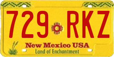 NM license plate 729RKZ