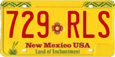NM license plate 729RLS