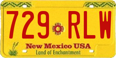 NM license plate 729RLW