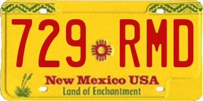 NM license plate 729RMD