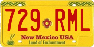 NM license plate 729RML