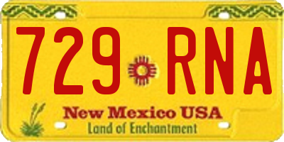 NM license plate 729RNA