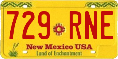NM license plate 729RNE
