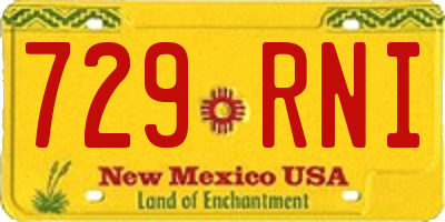 NM license plate 729RNI