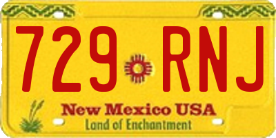 NM license plate 729RNJ
