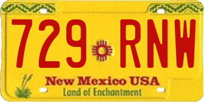 NM license plate 729RNW