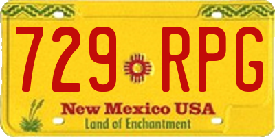 NM license plate 729RPG