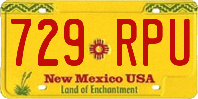 NM license plate 729RPU