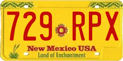 NM license plate 729RPX
