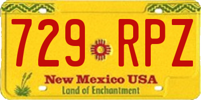 NM license plate 729RPZ