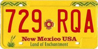 NM license plate 729RQA