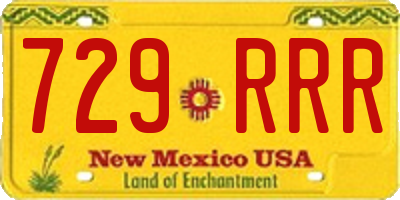 NM license plate 729RRR