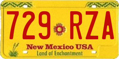 NM license plate 729RZA