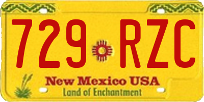 NM license plate 729RZC