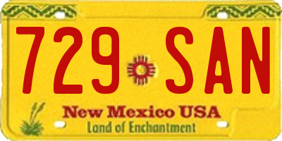 NM license plate 729SAN