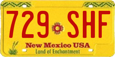 NM license plate 729SHF