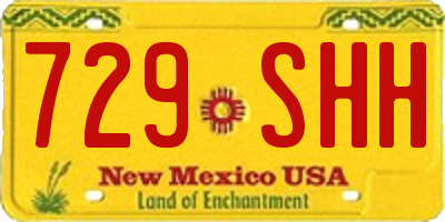 NM license plate 729SHH