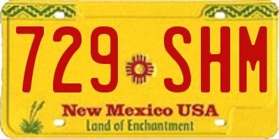 NM license plate 729SHM