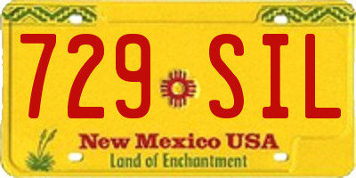 NM license plate 729SIL