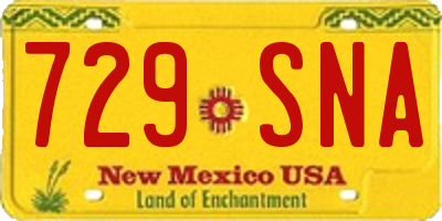 NM license plate 729SNA