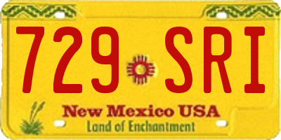 NM license plate 729SRI