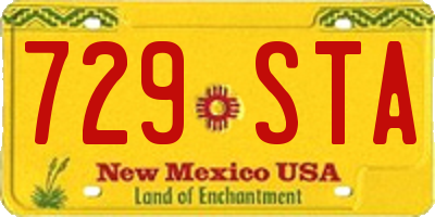 NM license plate 729STA