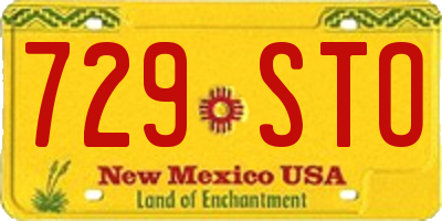 NM license plate 729STO