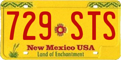 NM license plate 729STS