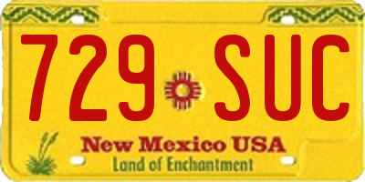 NM license plate 729SUC