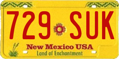 NM license plate 729SUK