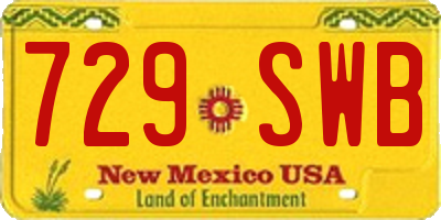 NM license plate 729SWB