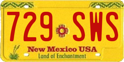 NM license plate 729SWS