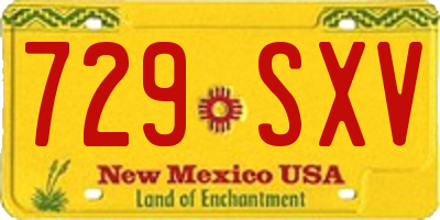 NM license plate 729SXV