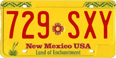 NM license plate 729SXY