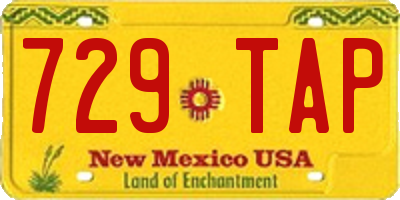 NM license plate 729TAP