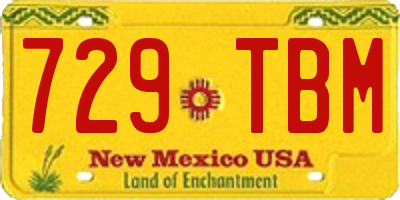 NM license plate 729TBM