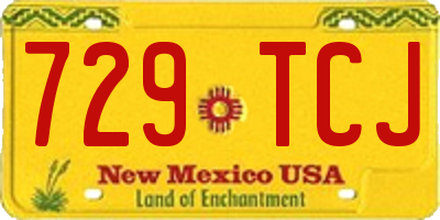 NM license plate 729TCJ