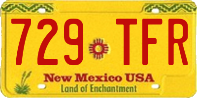NM license plate 729TFR
