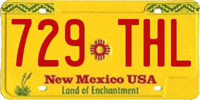 NM license plate 729THL