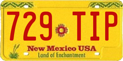 NM license plate 729TIP