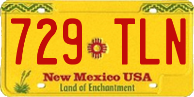 NM license plate 729TLN