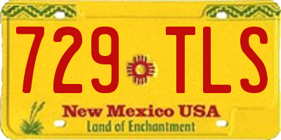 NM license plate 729TLS