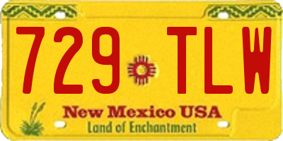 NM license plate 729TLW