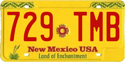 NM license plate 729TMB